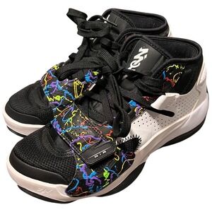 Nike Jordan Zion 1 Size 6.5Y Black White Multi Color‎ Basketball Shoes